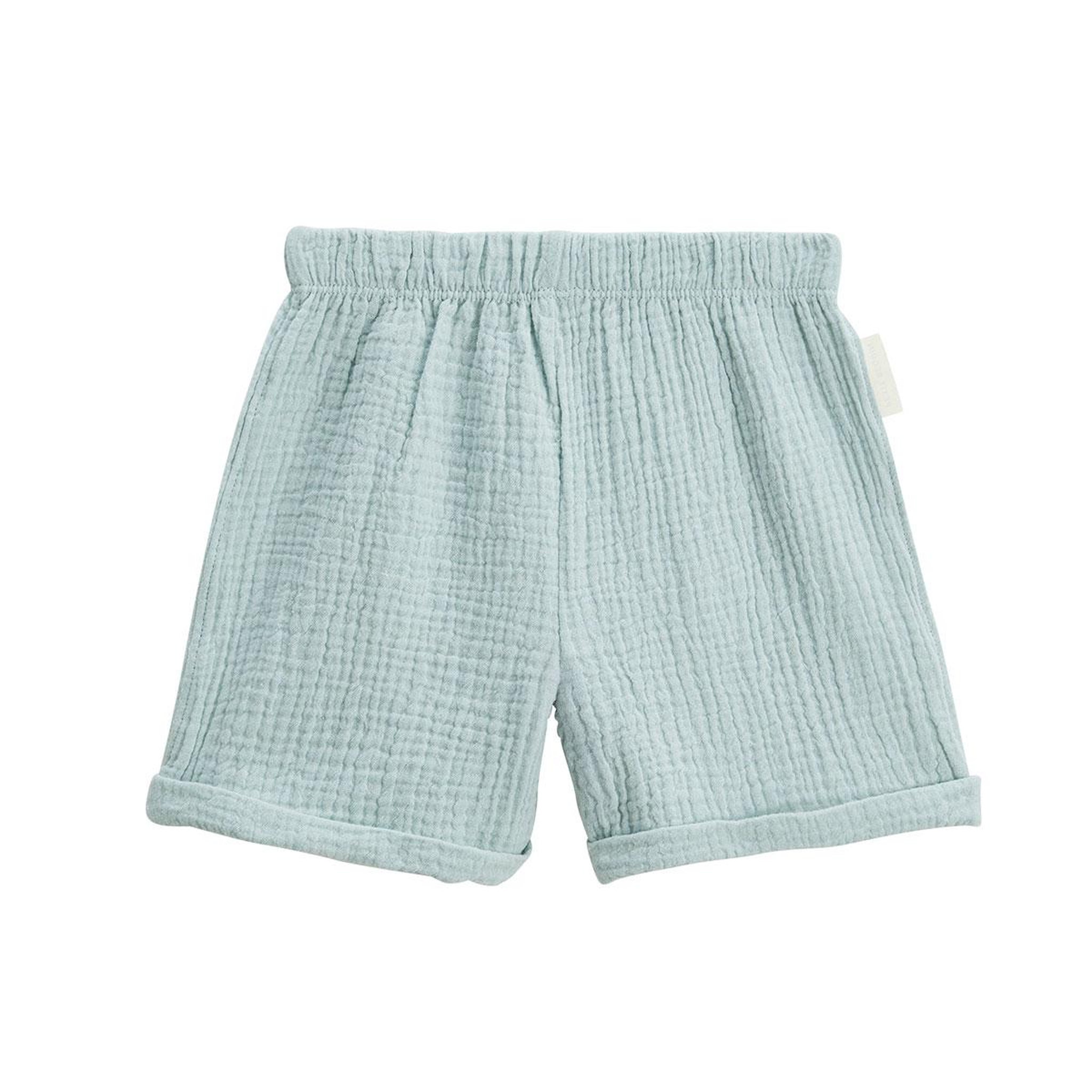 Voir la diapositive 6 : Petit Béguin Ensemble bébé t-shirt et short en gaze de coton elio