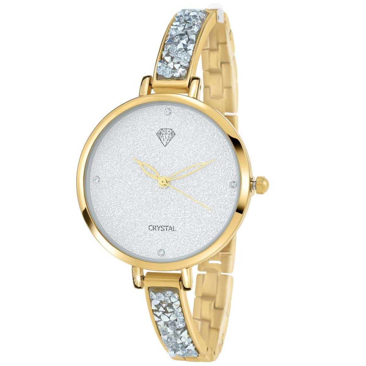 SC CRYSTAL Montre Nola SC Crystal ornée de 4 Cristaux scintillants