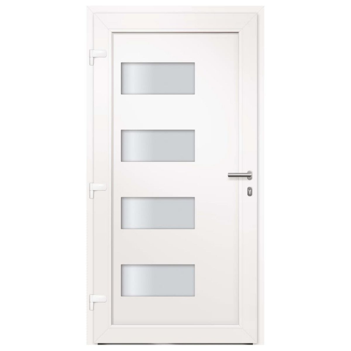 VIDAXL Porte d'entree Aluminium et PVC Blanc 100x210 cm