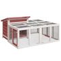 Voir la diapositive 2 : VIDAXL Clapier moka 144x123x67,5 cm bois de pin massif