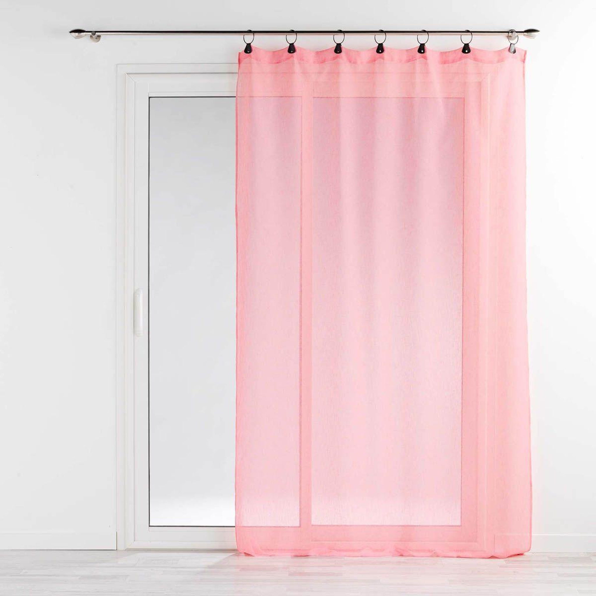 Douceur d'Intérieur Rideau voilage à anneaux  linka  140x240cm corail