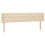 Voir la diapositive 2 : VIDAXL Tete de lit avec oreilles Creme 203x16x78/88 cm Tissu