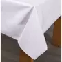 TOILINUX Nappe en toile cirée rectangulaire uni - 140 x 250 cm - Blanc