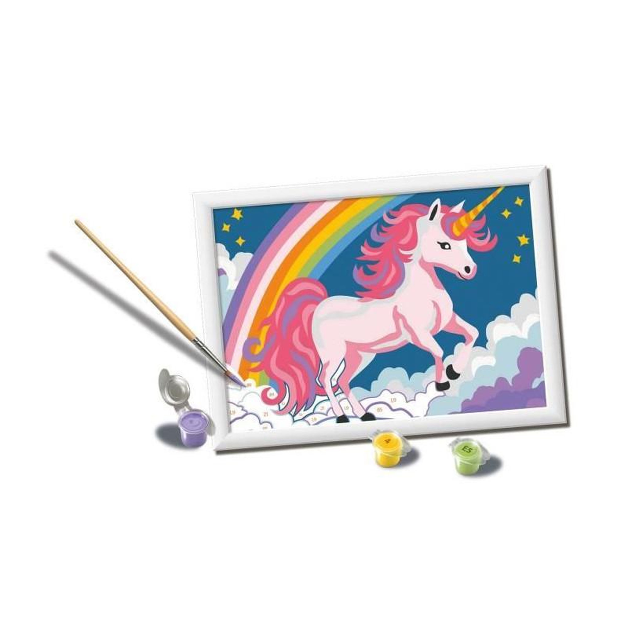 Voir la diapositive 2 : RAVENSBURGER CreArt Kids 18x24cm Licorne Néon, Kit de peinture par numéros Numéro d'Art, Des 7 ans, 25904, Ravensburger