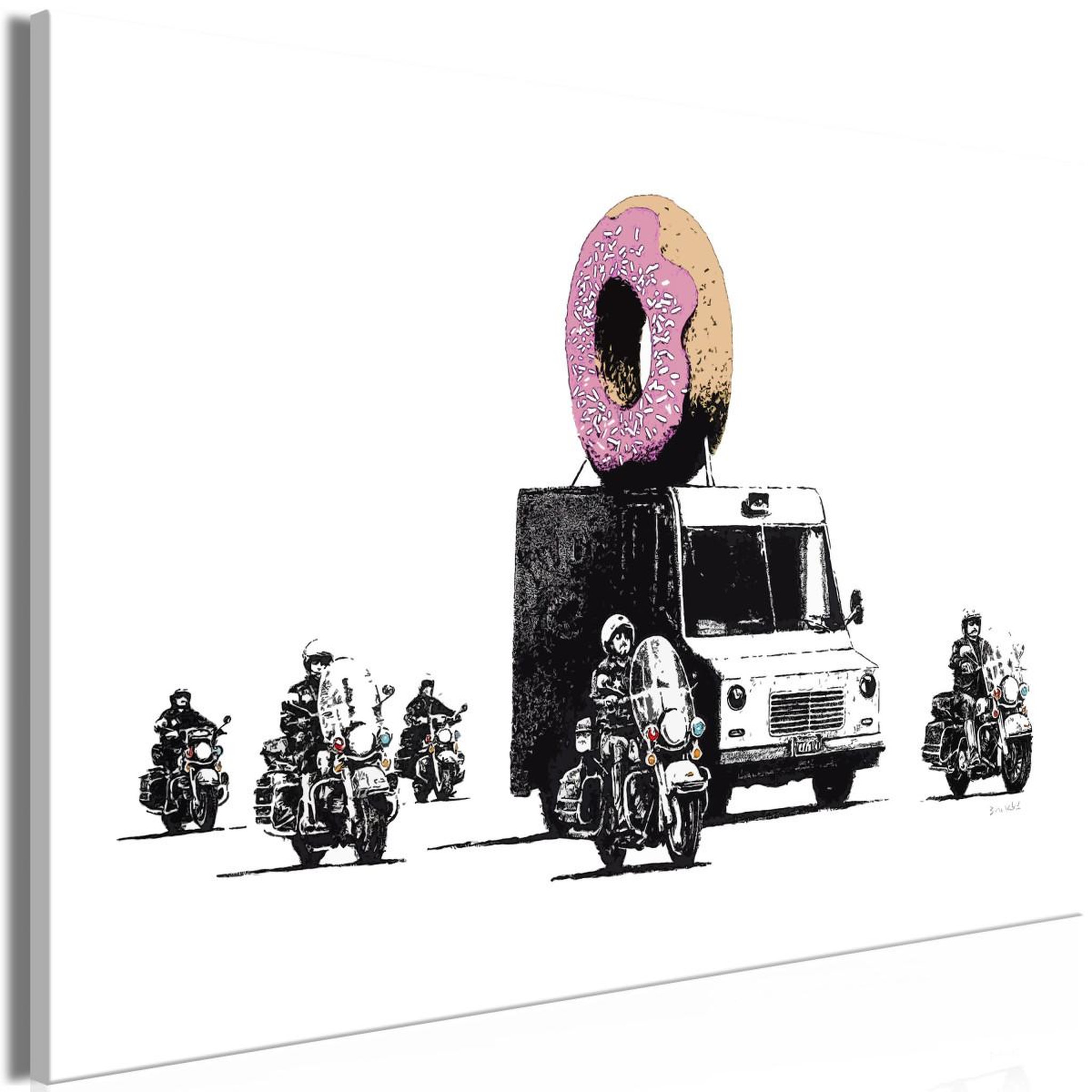Paris Prix Tableau imprimé  donut police wide. Coloris disponibles : Multicolore