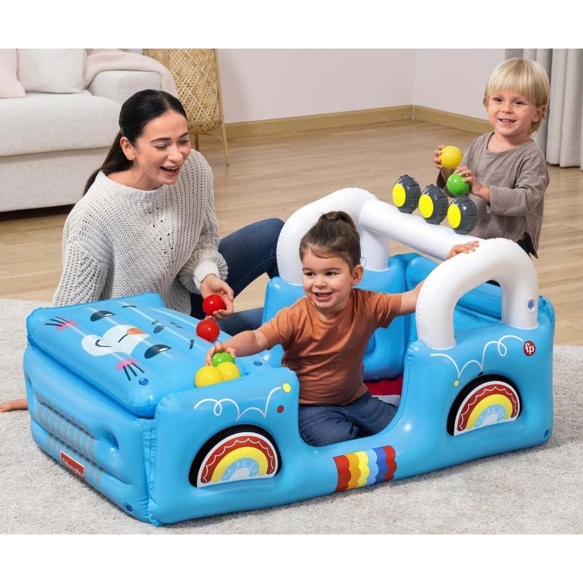 Voir la diapositive 2 : BESTWAY Aire de jeux à balles  93577 fisher-price smilin' safari 1.17m x 76cm x 61cm