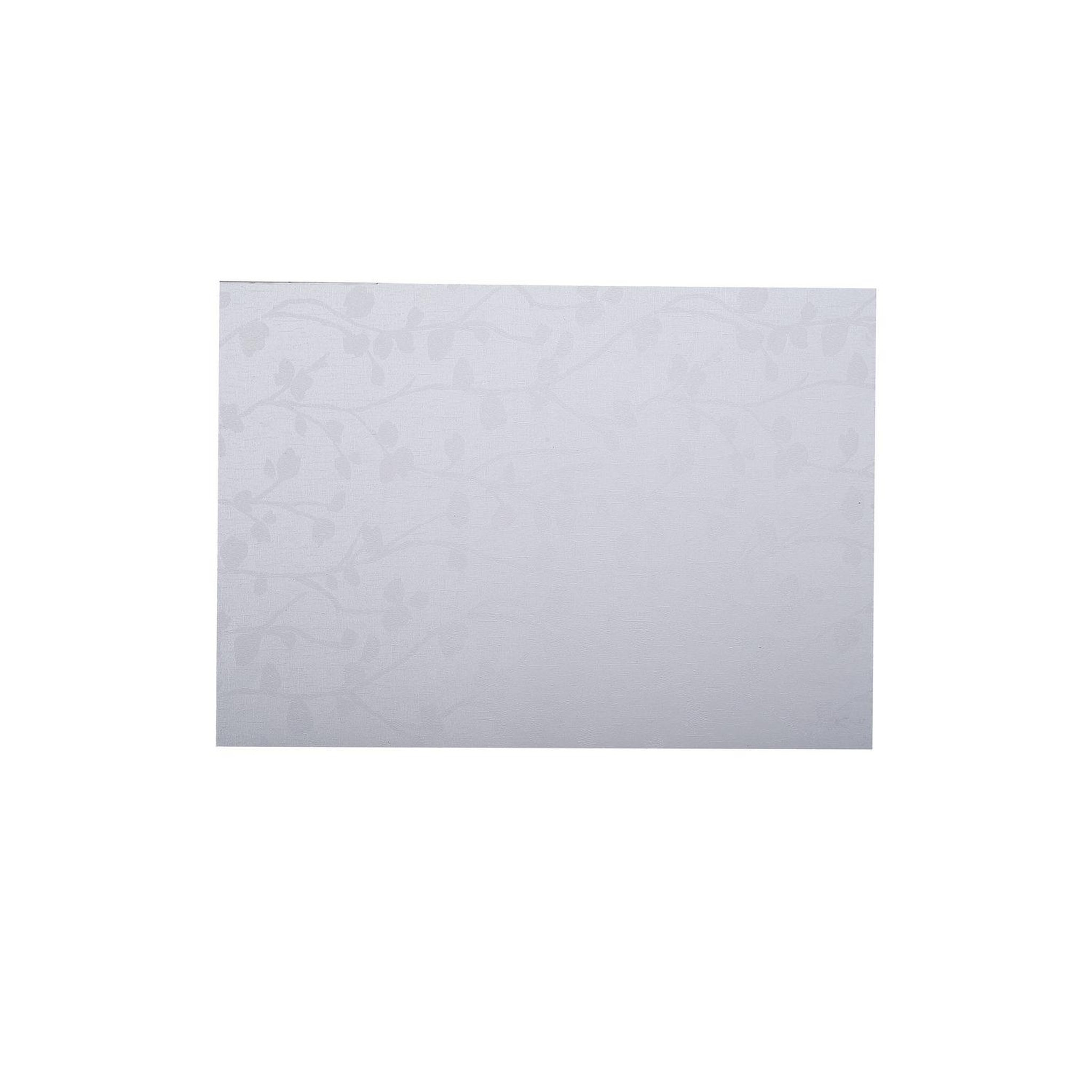 HABITABLE Adhésif décoratif pour meuble imprimé fleurs végetal - 200 x 45 cm. Coloris disponibles : Gris