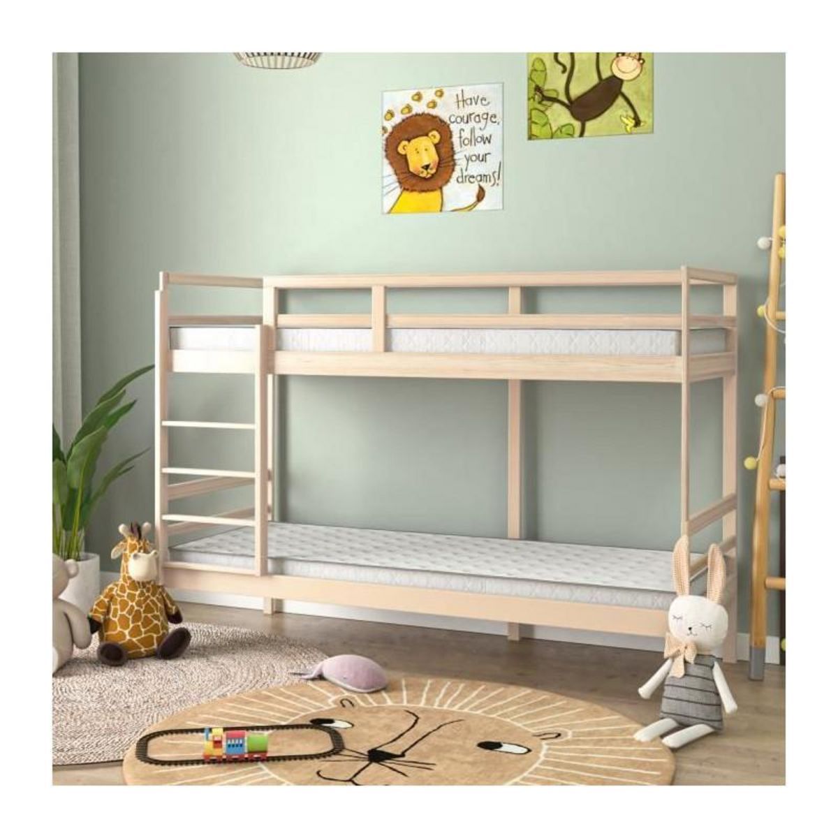 DEKO DREAM Lot de 2 matelas - 90 x 190 cm - Mousse - 14 cm - 5 zones de confort - DEKO DREAM - Hahtuva