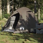 VIDAXL Tente de camping a dome 2 personne marron impermeable