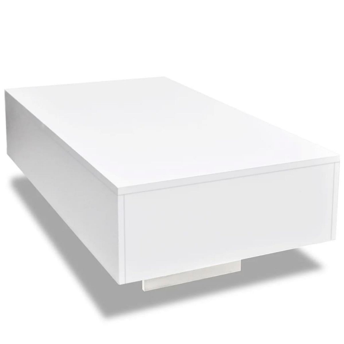 VIDAXL Table basse blanc brillant