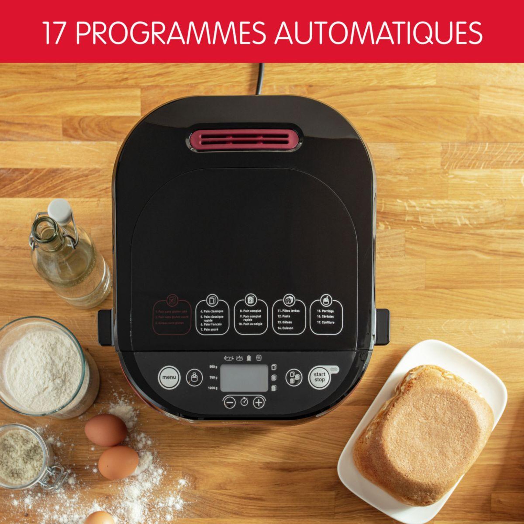 Voir la diapositive 4 : MOULINEX Machine à pain YY4350FB 1kg