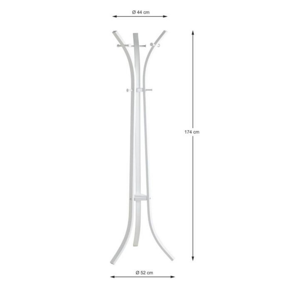 Paris Prix Porte-Manteaux en Métal  Tilla  174cm Blanc