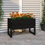 Voir la diapositive 1 : VIDAXL Jardiniere Noir 78x40x52 cm Bois massif de pin