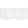 Voir la diapositive 3 : VIDAXL Barriere pour chiens et porte 4 panneaux blanc bois de peuplier