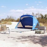 VIDAXL Tente de plage 2 personnes bleu azure impermeable