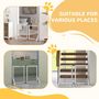 Voir la diapositive 6 : PAWHUT Barrière de sécurité pour chien, barrière de protection à 2 panneaux largeur réglable 63-106L x 44l x 67H cm, barrière pour escalier, porte, couloirs, en bois de pin et acier, blanc