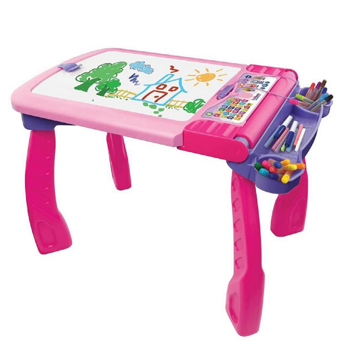 VTECH Magi chevalet interactif 3 en 1 rose 