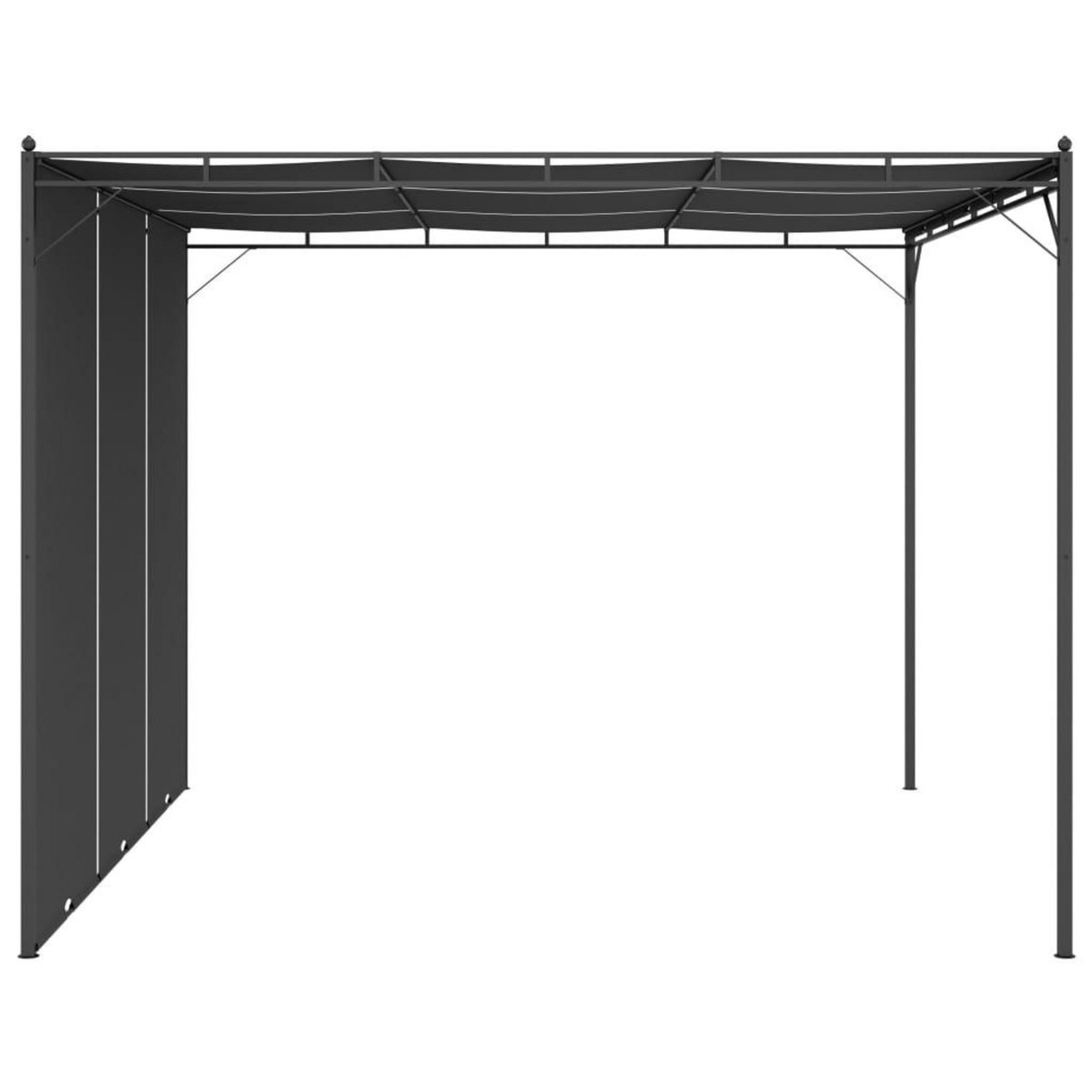VIDAXL Belvedere de jardin avec rideau lateral 3x3x2,25 m Anthracite