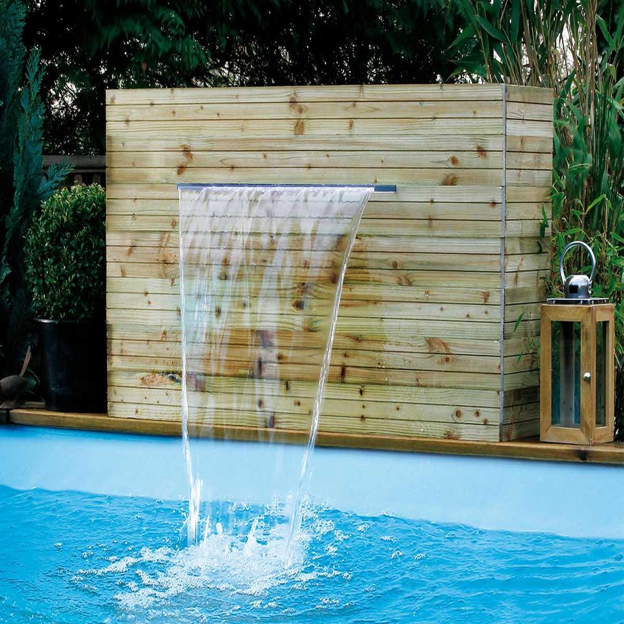 Voir la diapositive 5 : Ubbink Cascade de piscine Niagara 35 LED transparente 60 cm - Ubbink