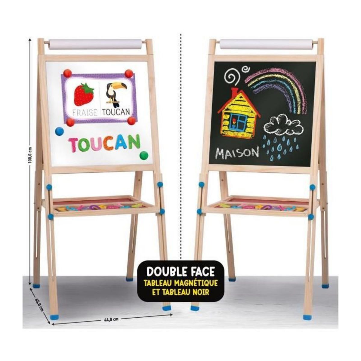 LISCIANI GIOCHI Maxi tableau réglable pour enfants - LISCIANI - Idéal pour apprendre a lire et écrire