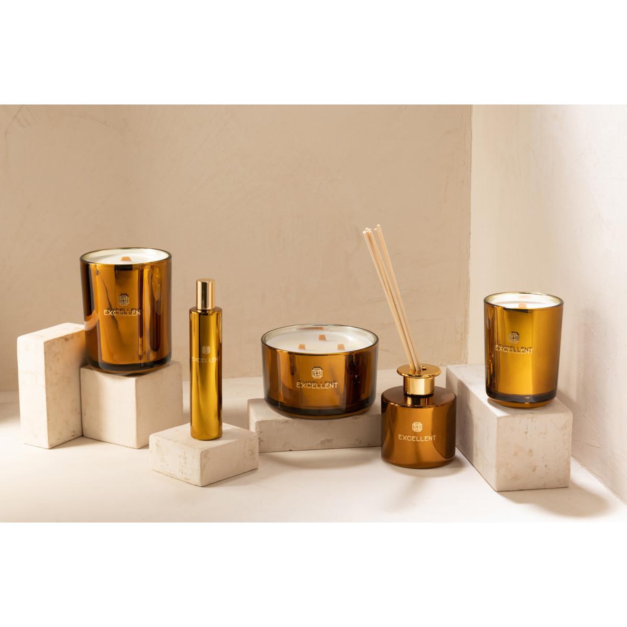 Voir la diapositive 4 : J-LINE Parfum d'ambiance  excellent  50ml golden honey ocre