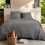 Voir la diapositive 1 : ATELIER DU COTON Parure de couette 100% coton 57fils - geo