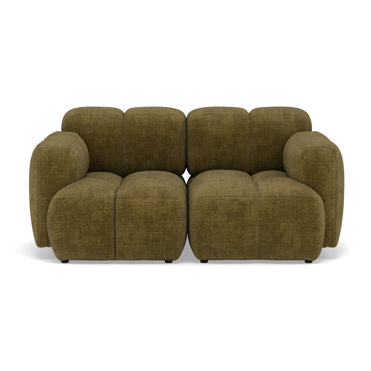 LISA DESIGN Grace - canapé modulable 2 places en velours texturé