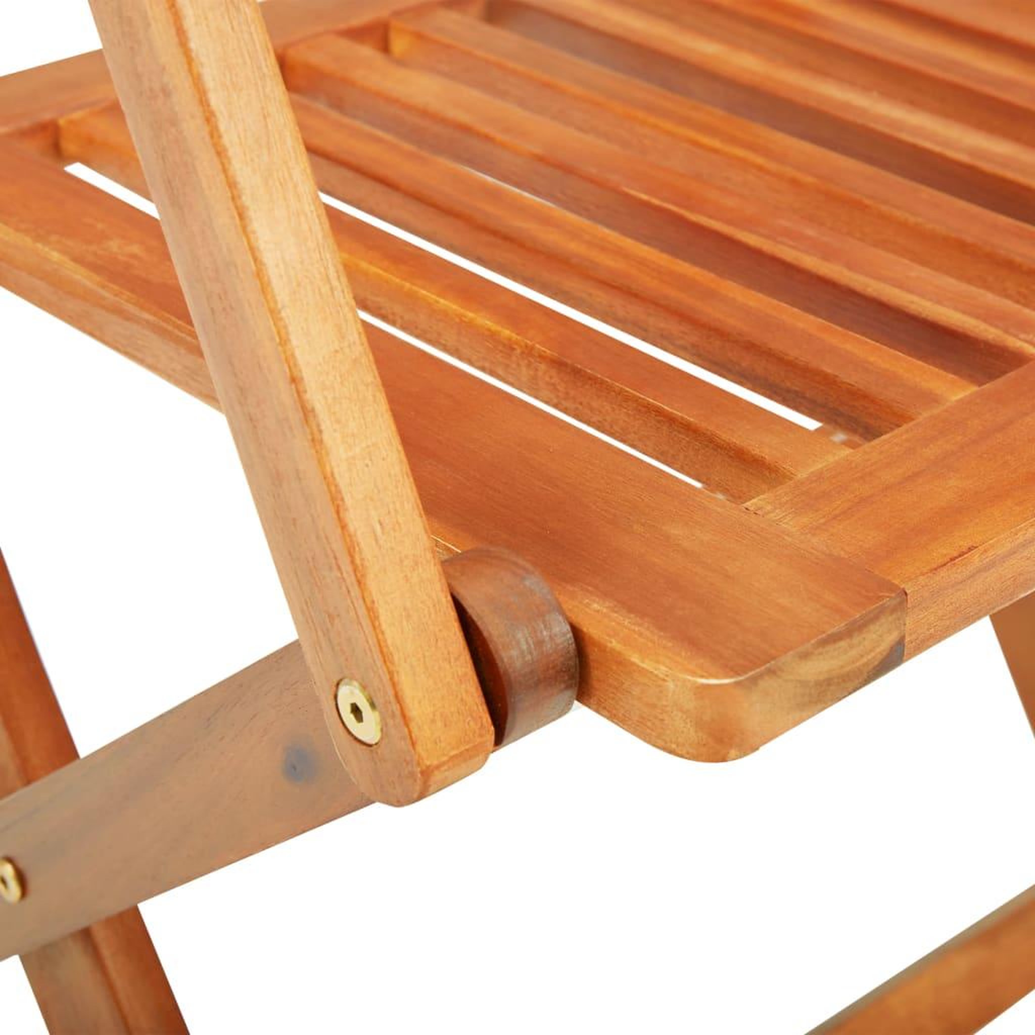 Voir la diapositive 5 : VIDAXL Ensemble a manger d'exterieur pliable 5pcs Bois d'acacia solide