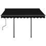 Voir la diapositive 5 : VIDAXL Auvent retractable automatique et poteaux 3,5x2,5 m Anthracite