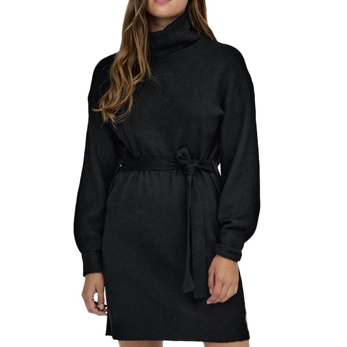 JACQUELINE DE YONG Robe Col Roulé Noir Femme JDY Roll Neck