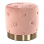 Voir la diapositive 1 : Paris Prix Pouf Rond Design  Piano  40cm Rose