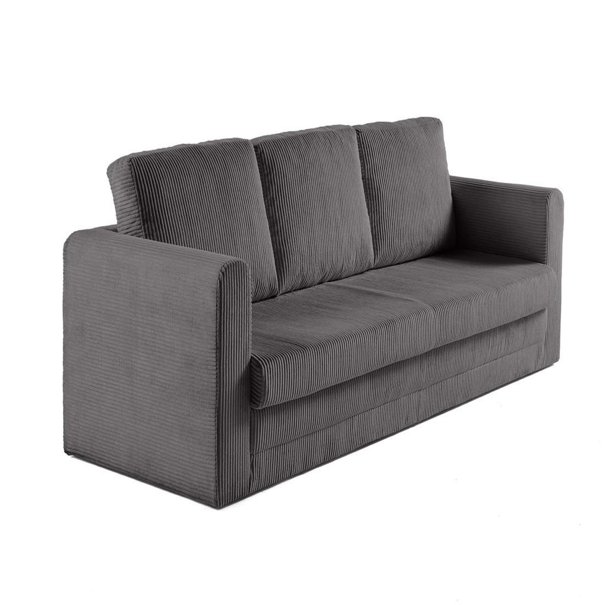 Voir la diapositive 2 : BEST MOBILIER Marilia - canapé 3 places - convertible déplimousse - en velours côtelé