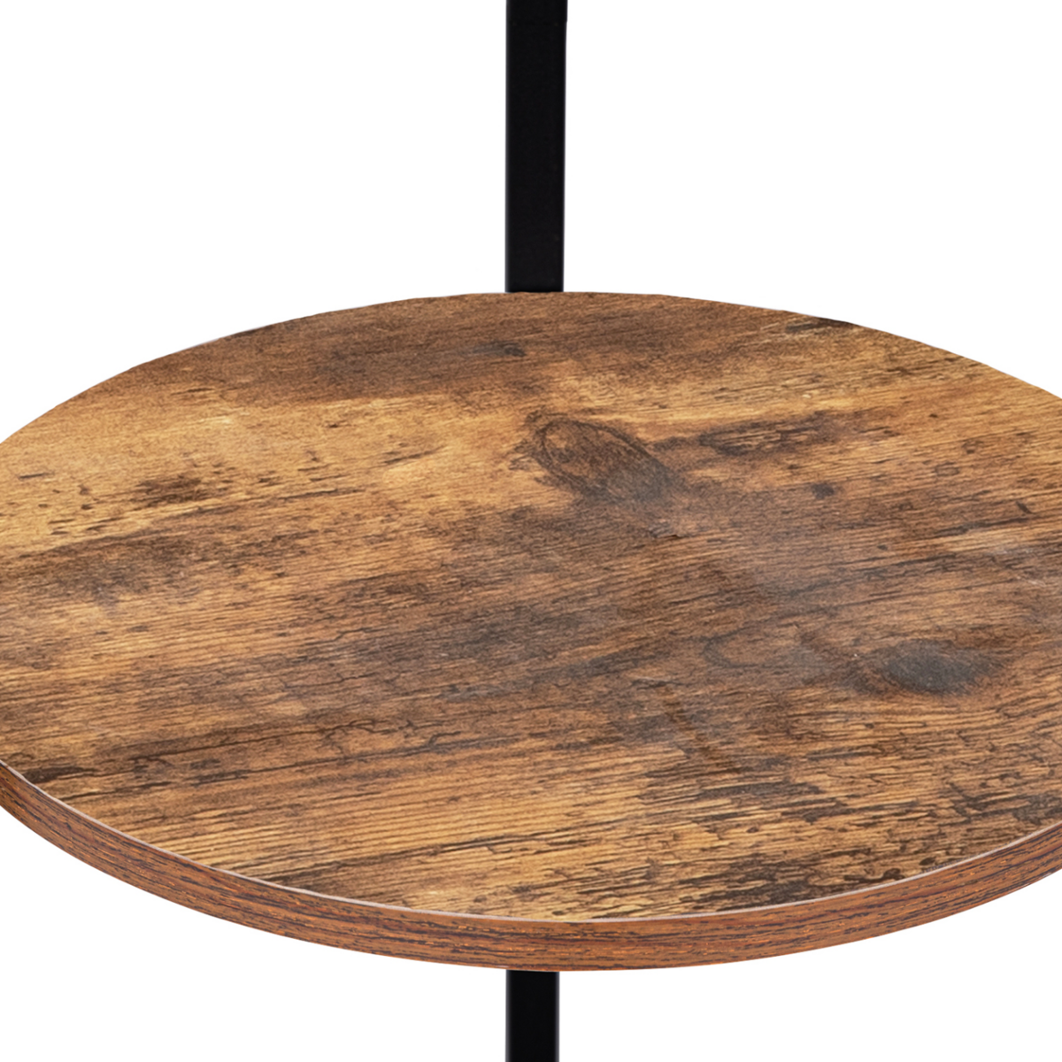 ID MARKET Porte-manteau trépied TONIO design industriel étagères rondes 6 crochets