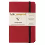 CLAIREFONTAINE Carnet Roadbook petits carreaux - 9x14cm - 128 pages -  Life Unplugged - Rouge