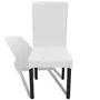 VIDAXL Housse de chaise droite extensible 4 pcs blanc