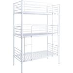 Habitat et Jardin Lit triple superposé metal  Havin  - 90 x 190 cm - Blanc
