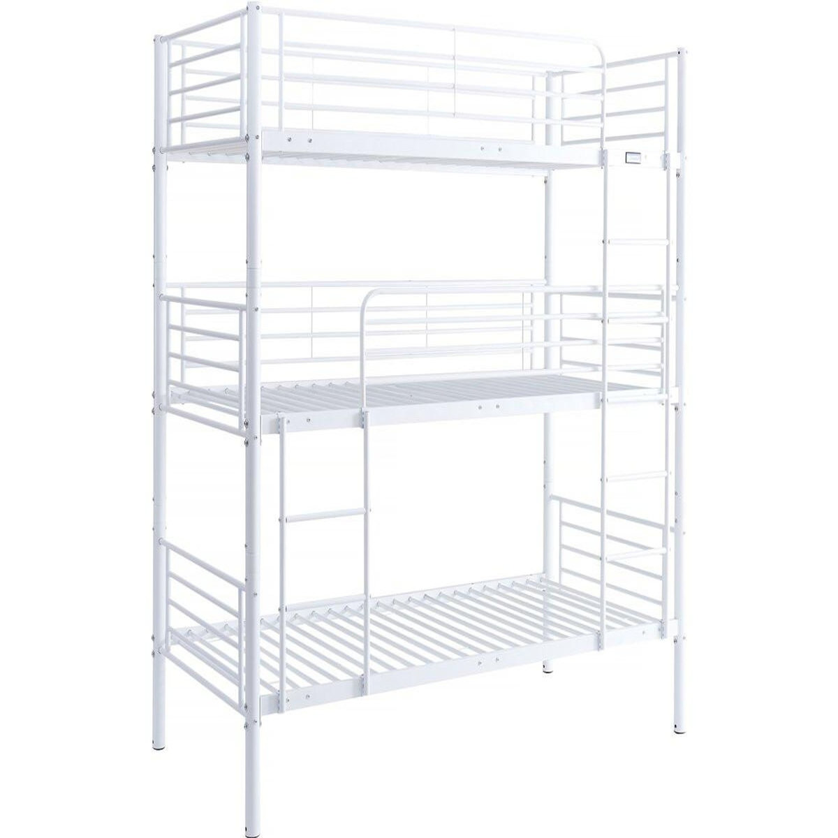 Habitat et Jardin Lit triple superposé metal  Havin  - 90 x 190 cm - Blanc