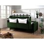 Voir la diapositive 4 : LISA DESIGN Owen - canapé 3 places convertible express couchage quotidien 140 cm matelas 12 cm en velours