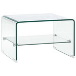 VIDAXL Table basse Clair 50x45x33 cm Verre trempe