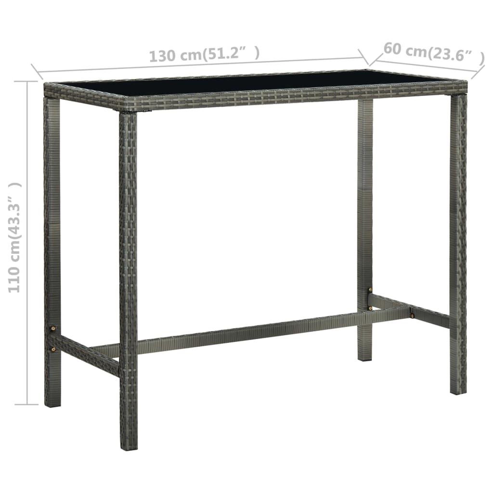 Voir la diapositive 6 : VIDAXL Ensemble de bar de jardin 5 pcs Resine tressee Gris