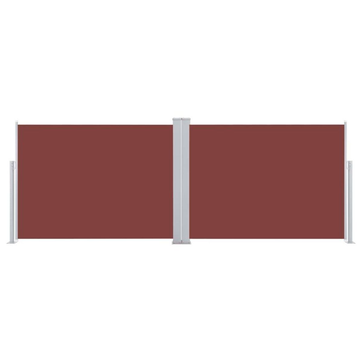 VIDAXL Auvent lateral retractable Marron 100 x 1000 cm