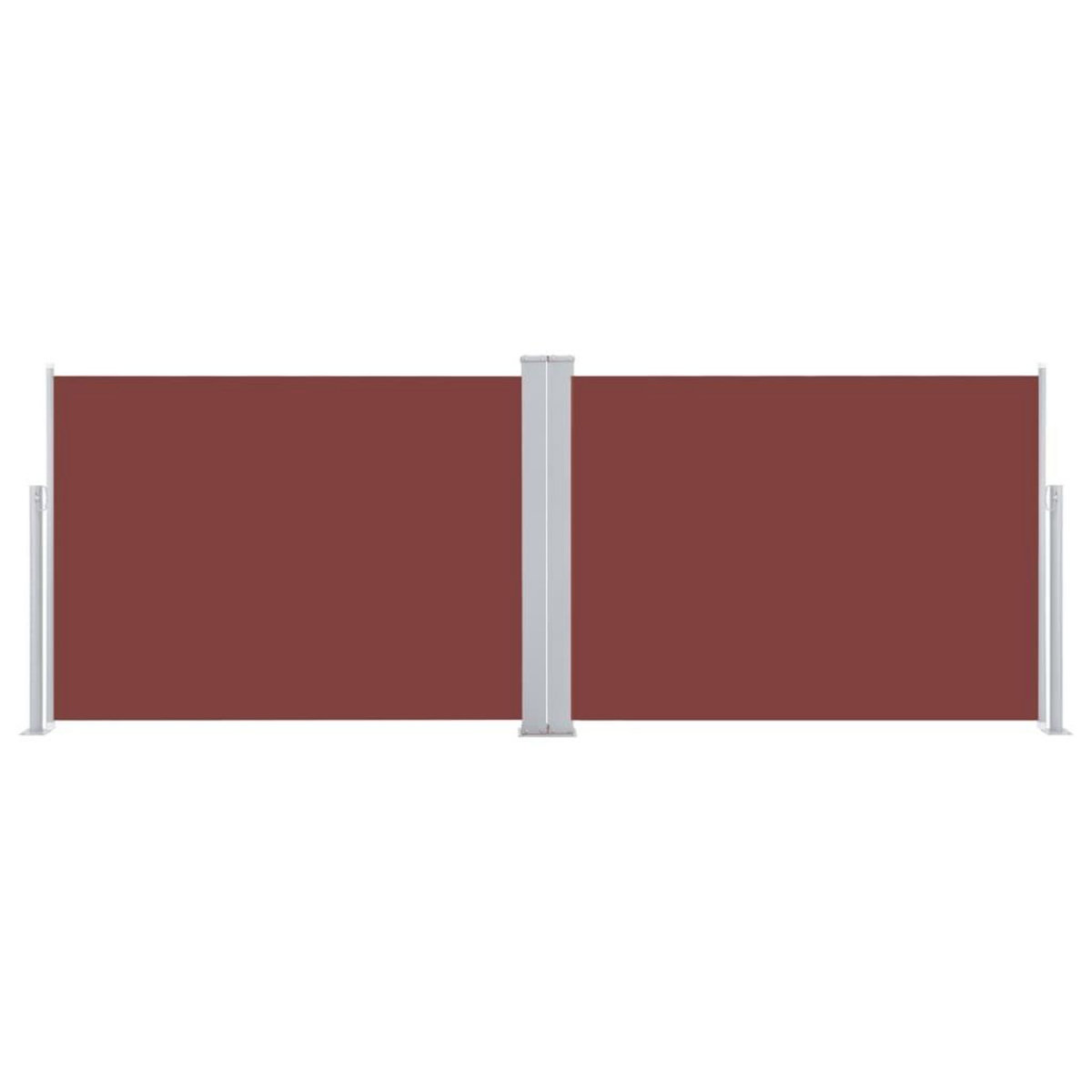 VIDAXL Auvent lateral retractable Marron 100 x 1000 cm