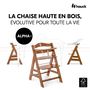 Voir la diapositive 2 : HAUCK Chaise haute en bois Alpha+B