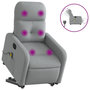 Voir la diapositive 2 : VIDAXL Fauteuil inclinable de massage electrique Gris clair Tissu