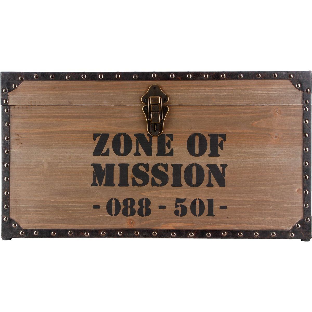 ATMOSPHERA 4 Malles vintages design bois Factory - Marron