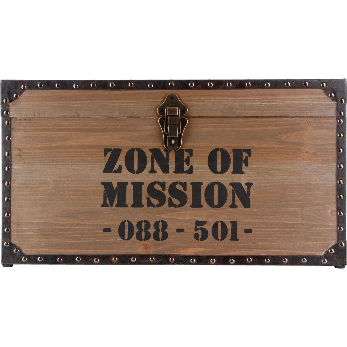 ATMOSPHERA 4 Malles vintages design bois Factory - Marron