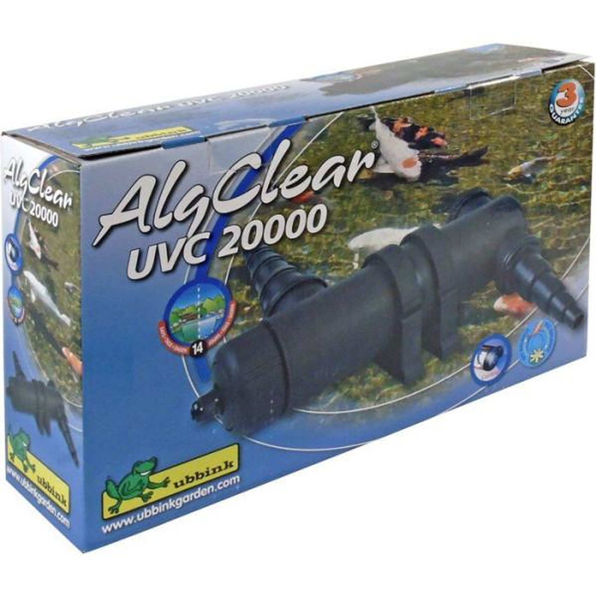 Voir la diapositive 5 : Ubbink Stérilisateur UVC - UBBINK - AlgClear 20000 - Puissance 18W - Pour bassins jusqu'a 10 m³ - Raccords 1½