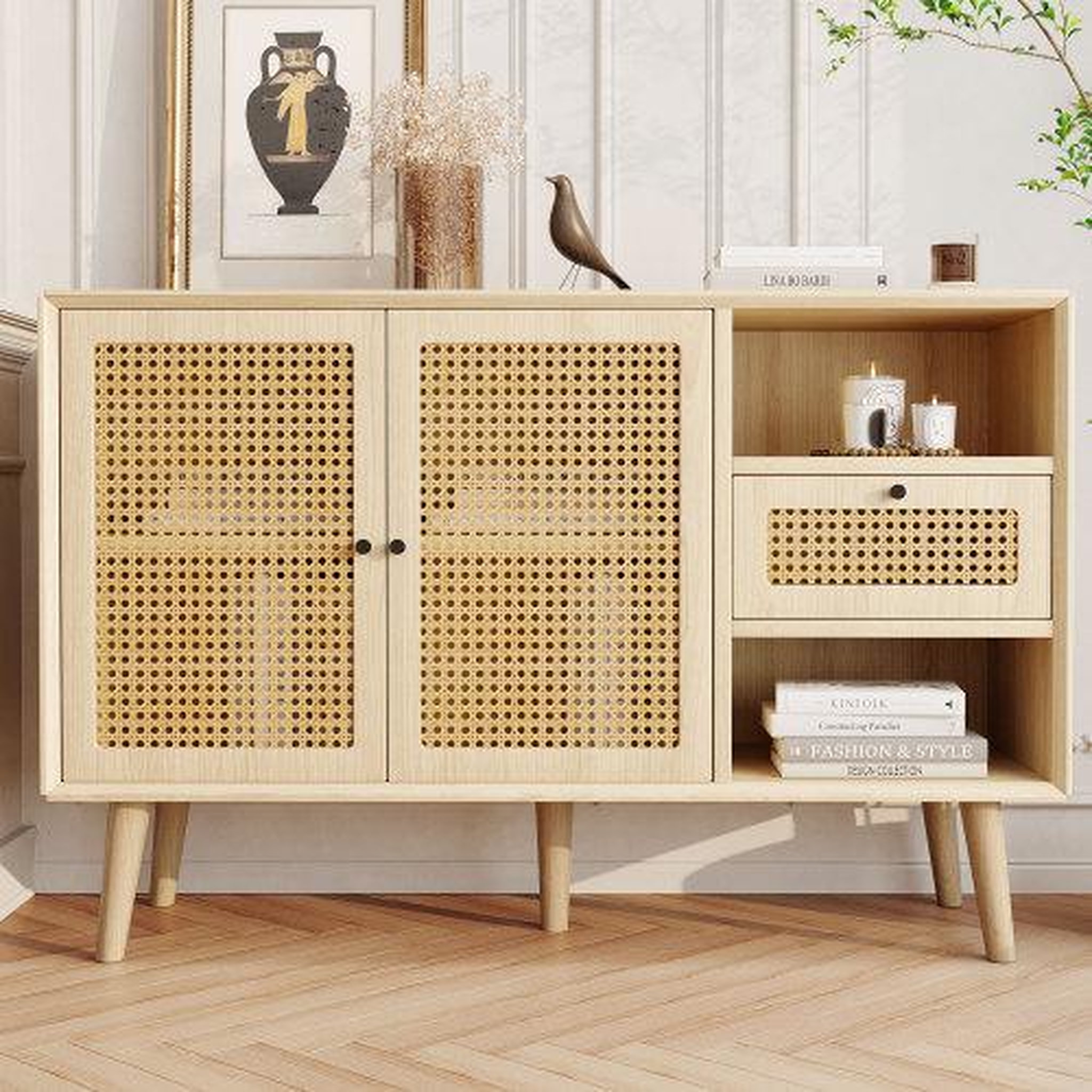 Voir la diapositive 4 : MERAX Buffet 2 porte(s) 1 tiroir(s) - 120 cm naturel mdf
