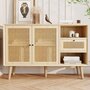 Voir la diapositive 4 : MERAX Buffet 2 porte(s) 1 tiroir(s) - 120 cm naturel mdf