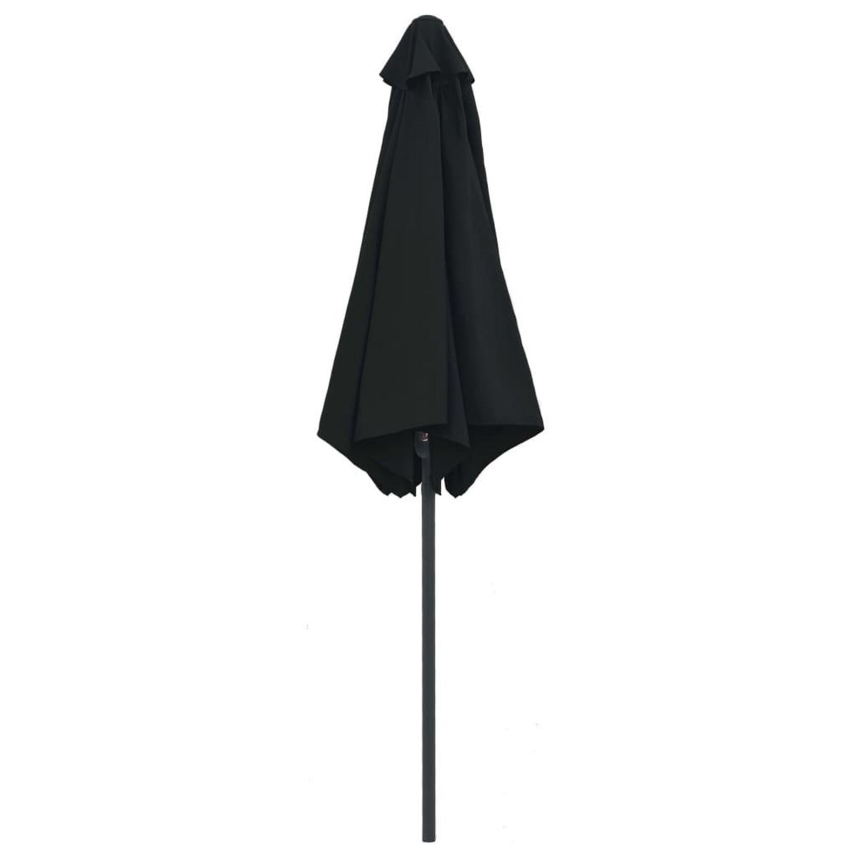 VIDAXL Parasol de jardin et mat en aluminium 270x246 cm Noir